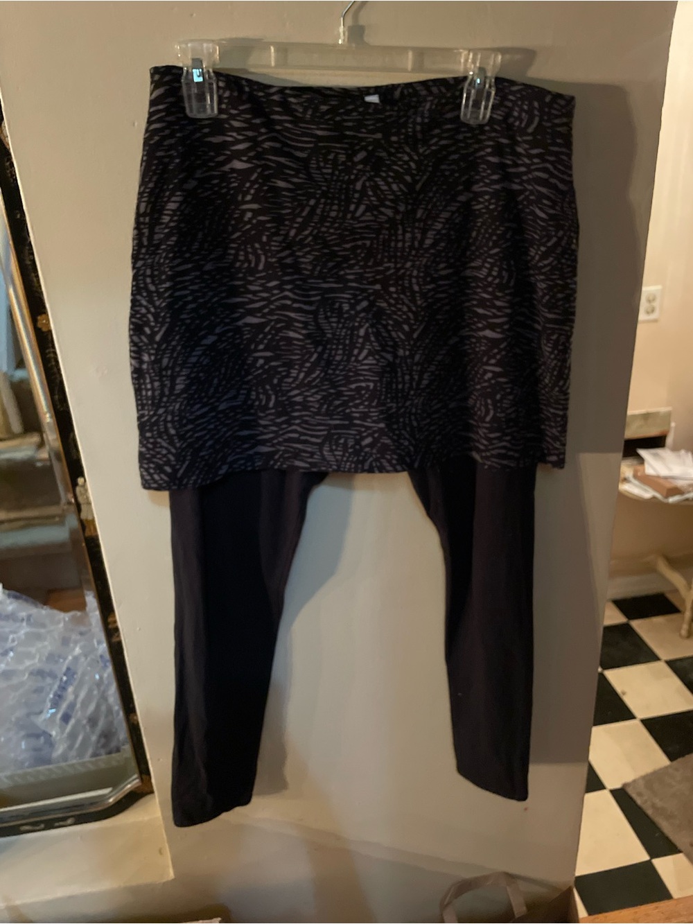 Legacy Black Patterned Skirted Leggings